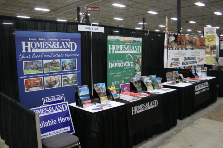 Homes & Land booth at the Home & Garden show in Knoxville, TN